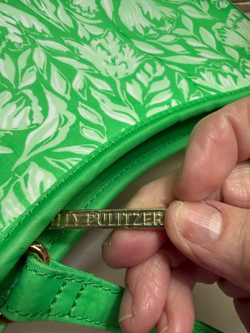 Green Floral Print Shoulder Bag - Picture 6 of 7